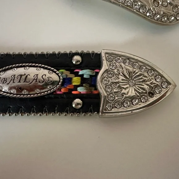 WB Atlas Women’s Cowgirl Gypsy Belt with Aztec Design S - Picture 9 of 10